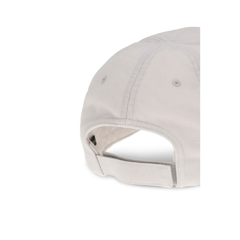 Balenciaga White Cotton Baseball Cap