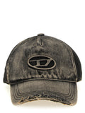 Diesel Black Cotton Baseball Cap