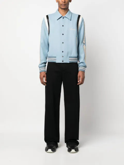 AMIRI logo-print bone-patch jacket