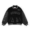 BLACK PRAISES VARSITY JACKET