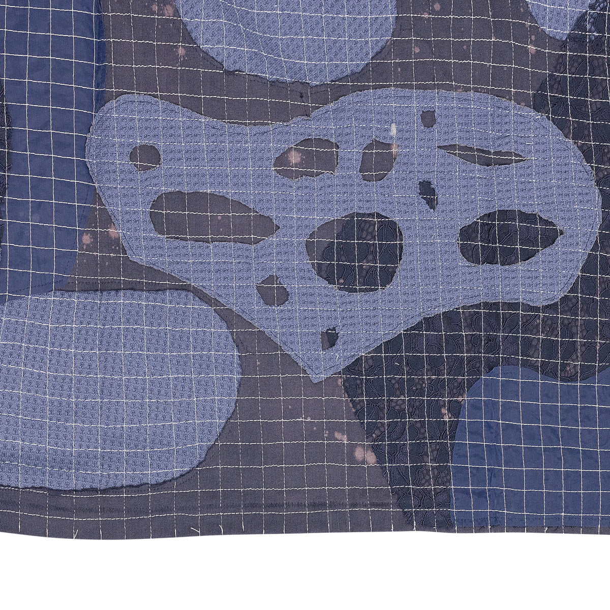 INDIGO GRID SHORT SLEEVE T-SHIRT