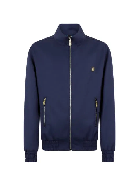 Billionaire zip-up badge wool jacket