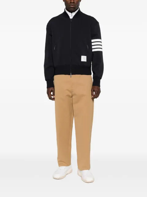 Thom Browne reflective 4-bar bomber jacker