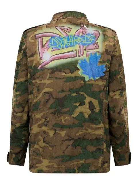 DSQUARED2 rebel tag camouflage jacket