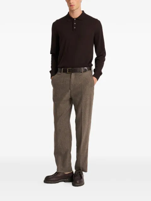 Pringle of Scotland polo-collar merino wool sweater