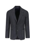 Lardini check-pattern notched-lapel blazer