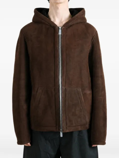 Yves Salomon suede hooded jacket