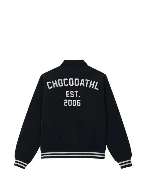 CHOCOOLATE logo-embroidered corduroy jacket