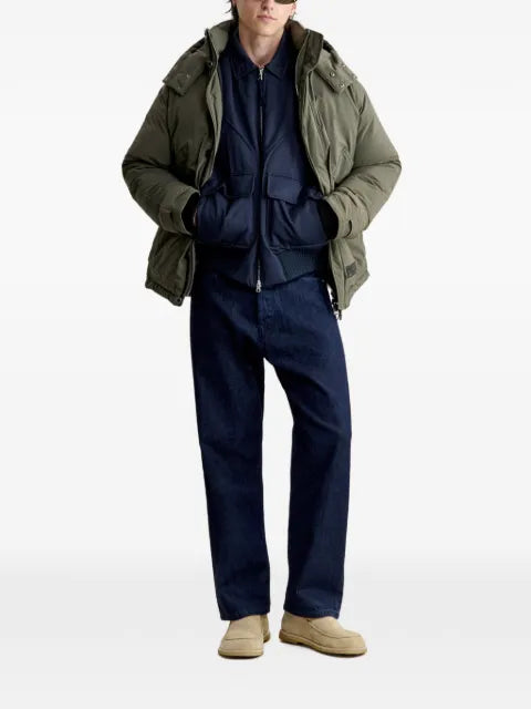 Maison Kitsuné hooded logo-patch jacket