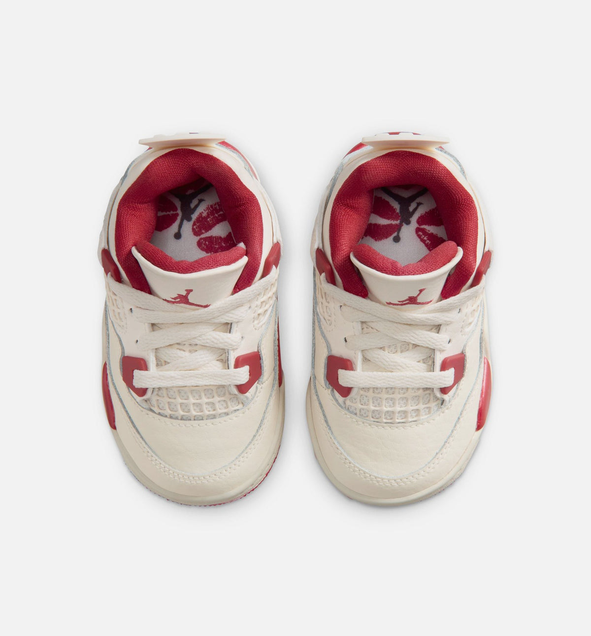 Air Jordan 4 Retro Valentine's Day – Infant/Toddler Lifestyle Shoe in Pale Ivory/Sierra Red/Tough Red