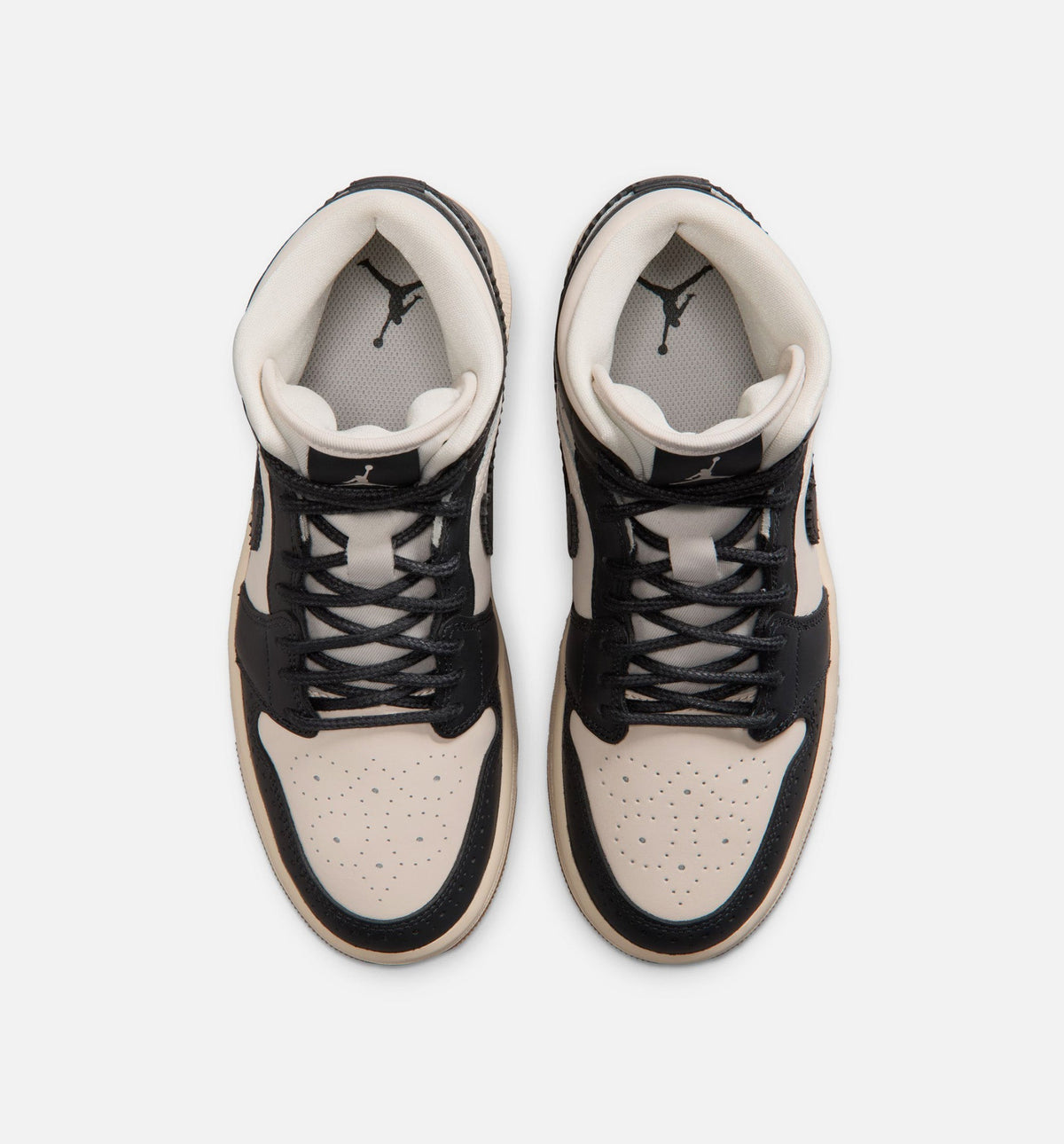 Air Jordan 1 Mid SE Women's Sneakers - Black / Chalk Grey / Pearl White