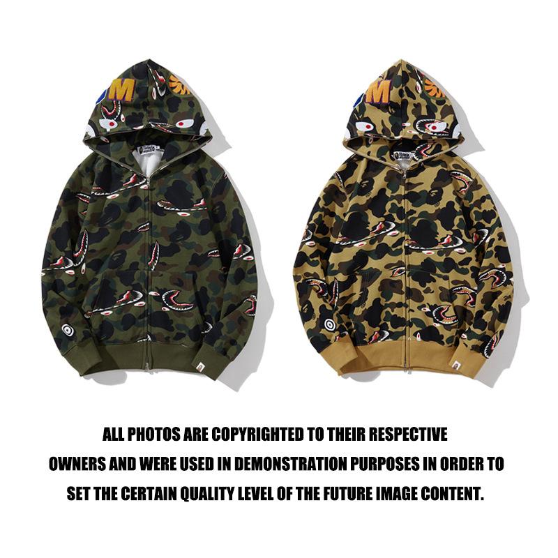 Bathing Ape Jacket Autumn and Winter Camouflage Men's and Women's Casual Camouflage Thin Sweater Baggy Coat