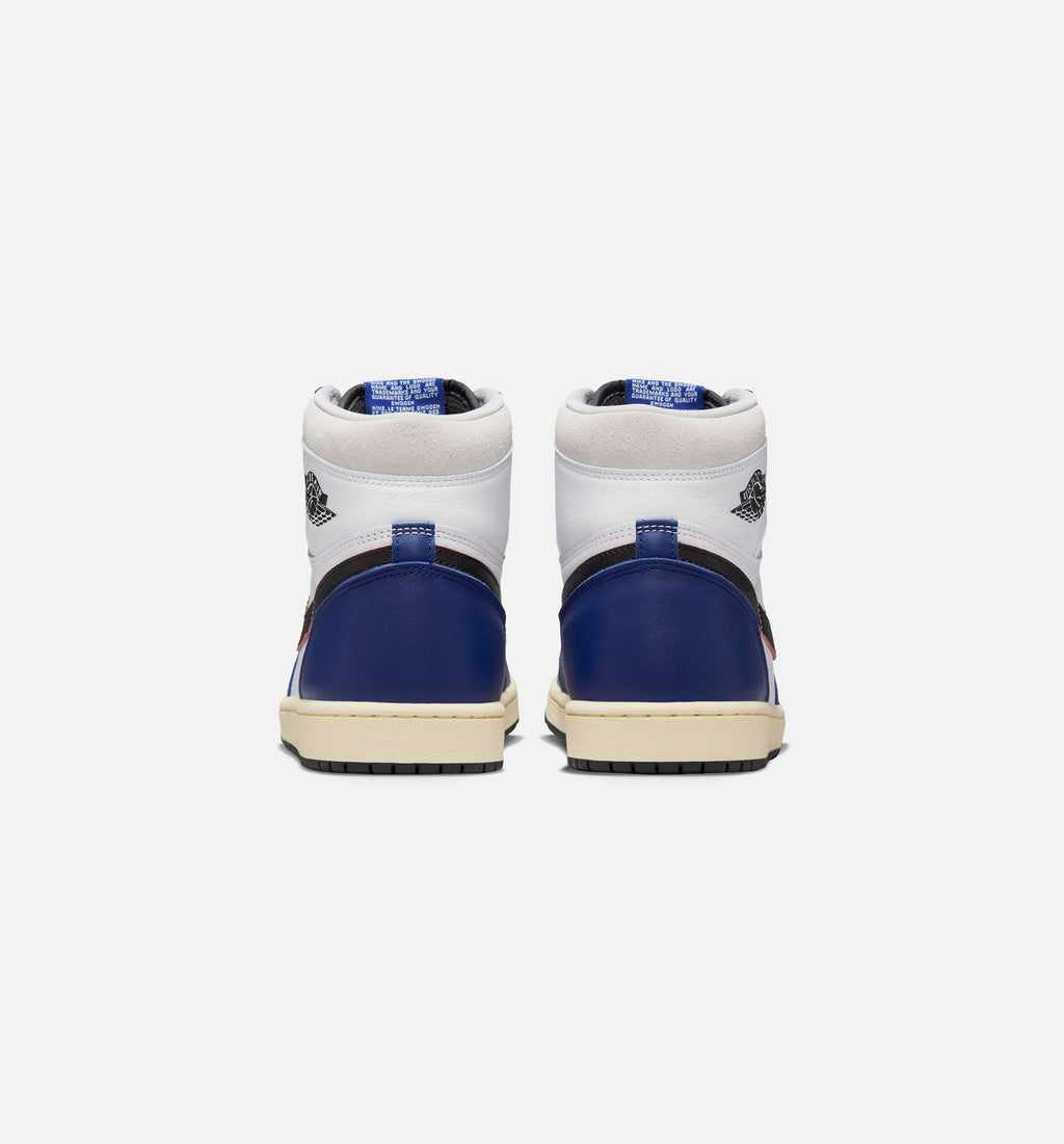 Air Jordan 1 Retro High OG Rare Air Men's Sneakers - White / Black / Neutral Grey / Deep Royal Blue