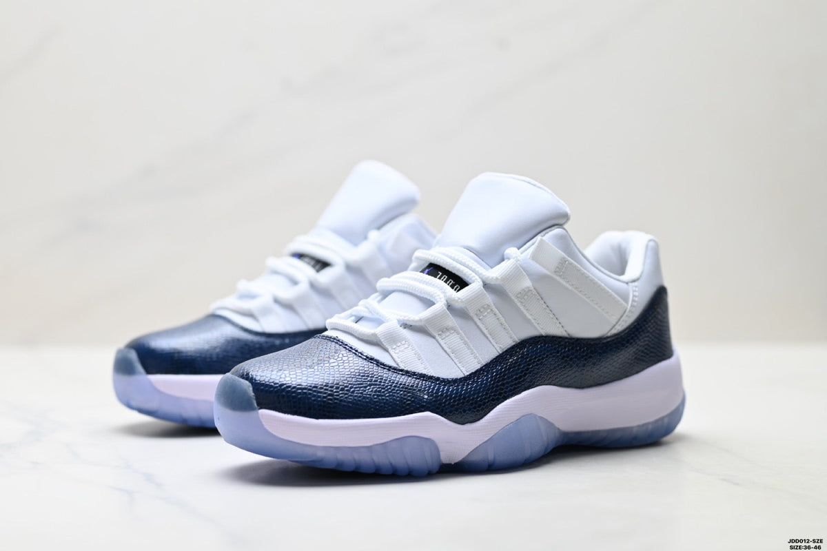 Air Jordan 11 Retro White Navy and Icy Blue Unisex Sneakers Style 15