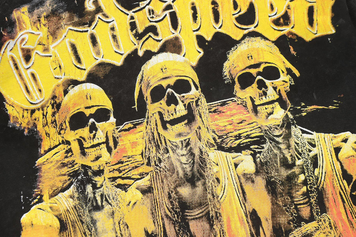 Godspeed Fortis Fortuna Adiuvat Skull Graphic Hoodie