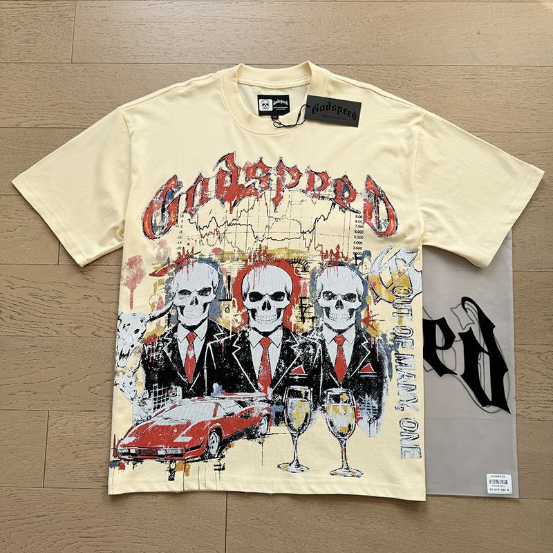 Godspeed Skull Graphic Short-Sleeve T-Shirt