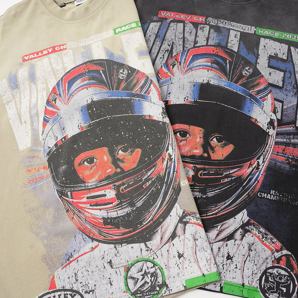 VALLEY Speedway 888 Racing Helmet Graphic T-Shirt