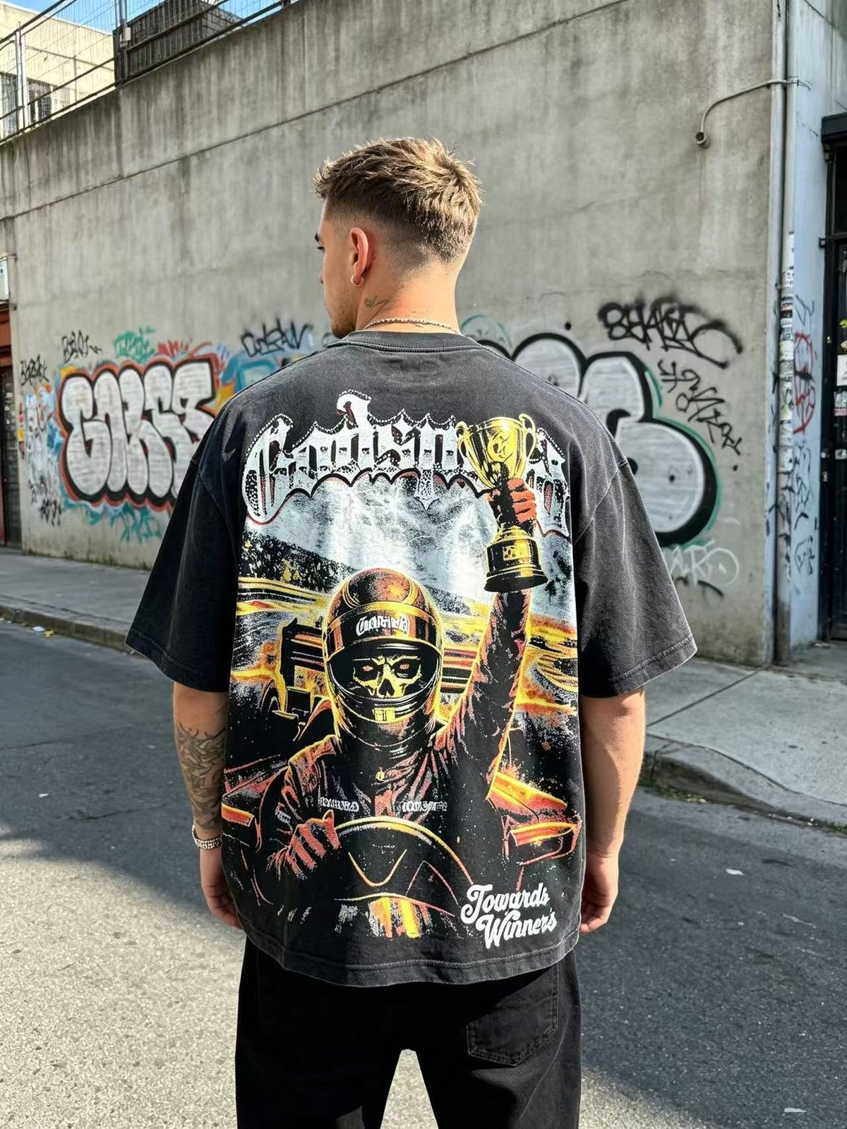 Godspeed Racing Skull Trophy Graphic T-Shirt