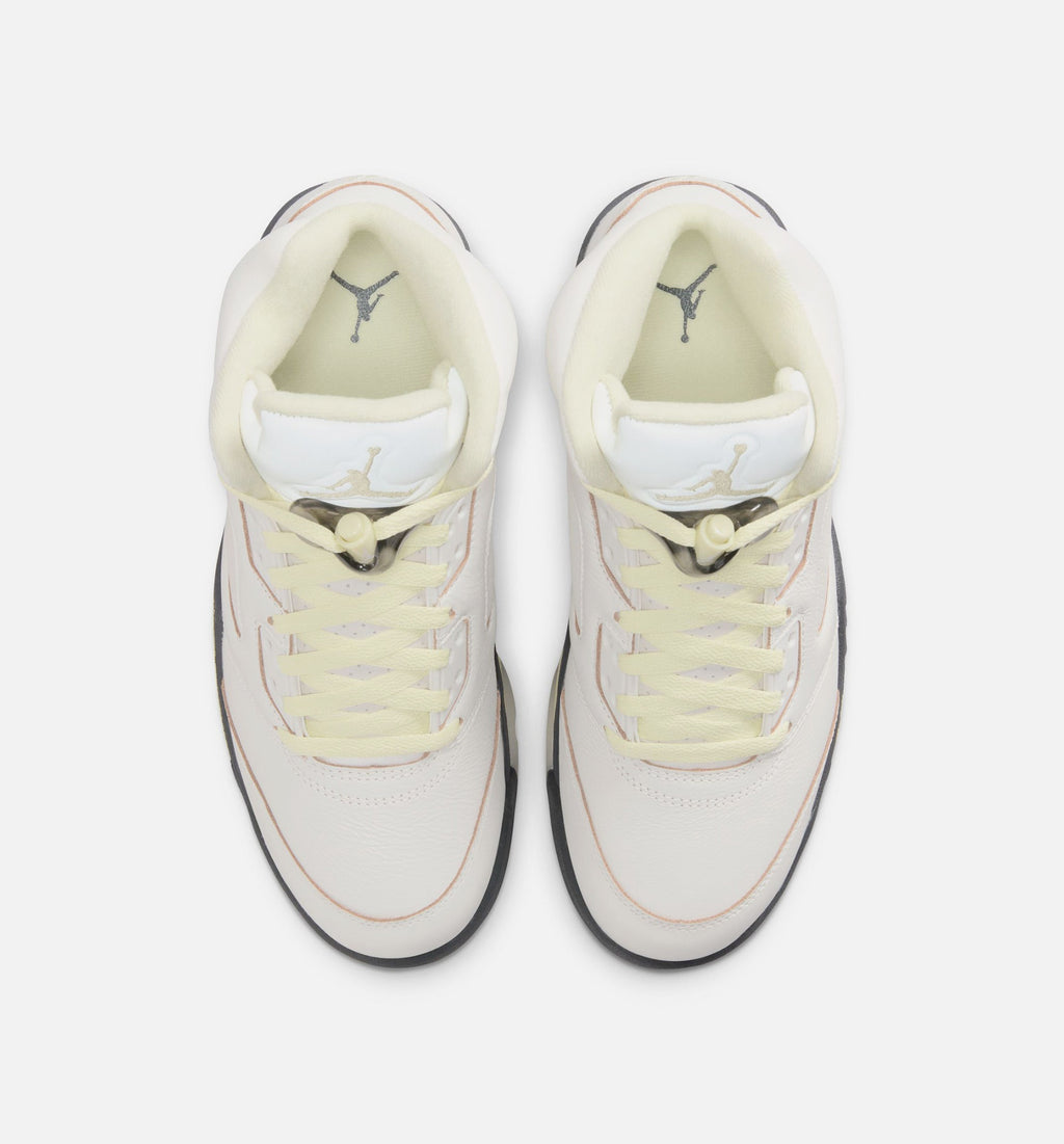 Air Jordan 5 Retro Luminous Green and Sail | Women's Lifestyle Shoe | Sail/Luminous Green/Hot Smoke Grey