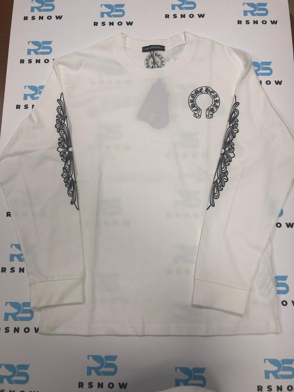 Chrome Hearts Horse Shoe Logo Long-Sleeve Shirt White