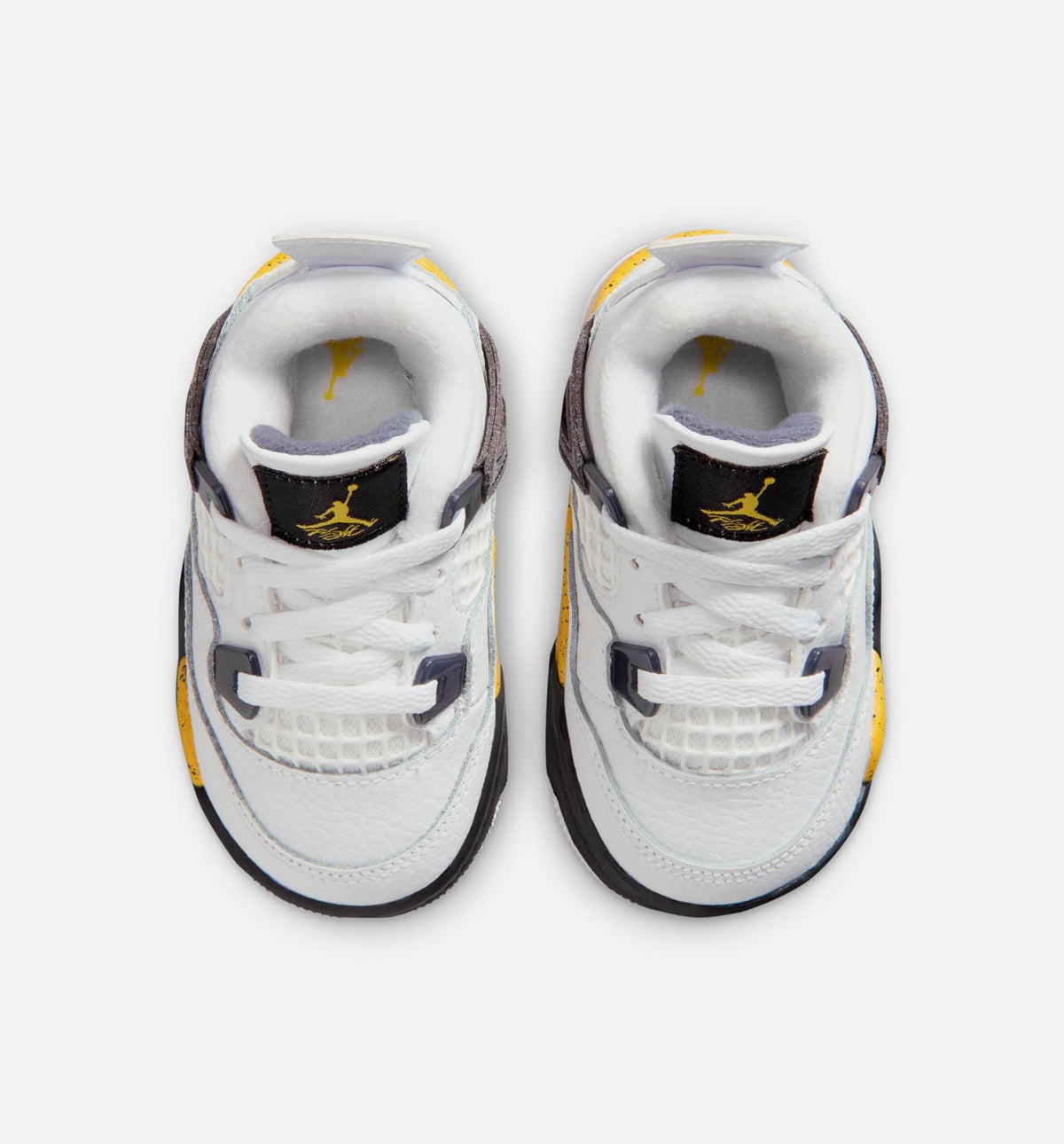 Air Jordan 4 Retro Rare Air Tour Yellow Infant & Toddler Lifestyle Shoe – White / Dark Blue Grey / Black / Tour Yellow