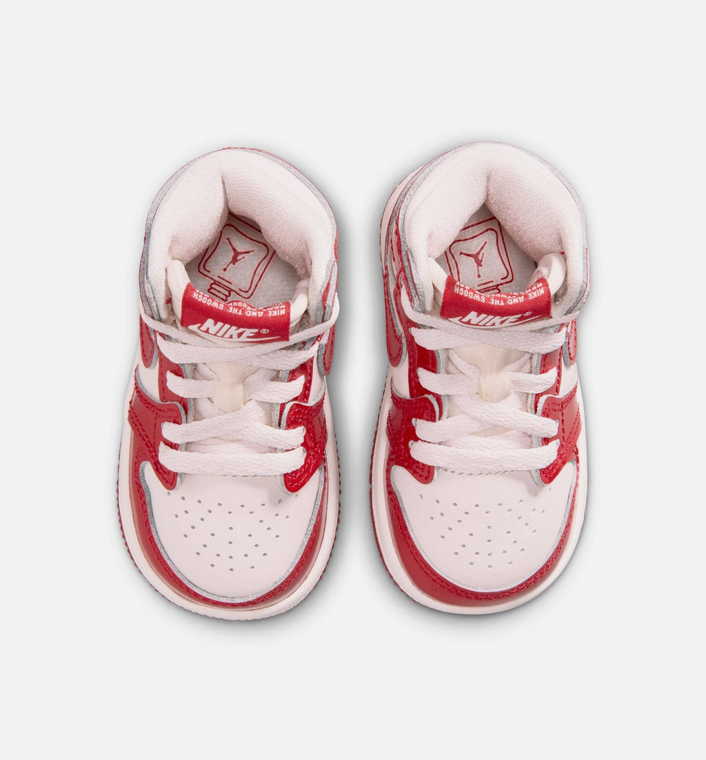 Air Jordan 1 Retro High OG Infant Toddler Lifestyle Shoe - Varsity Red/Metallic Silver