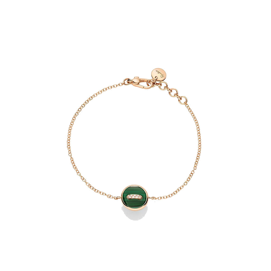Pomellato Style Malachite 18K Gold-Plated Bracelet