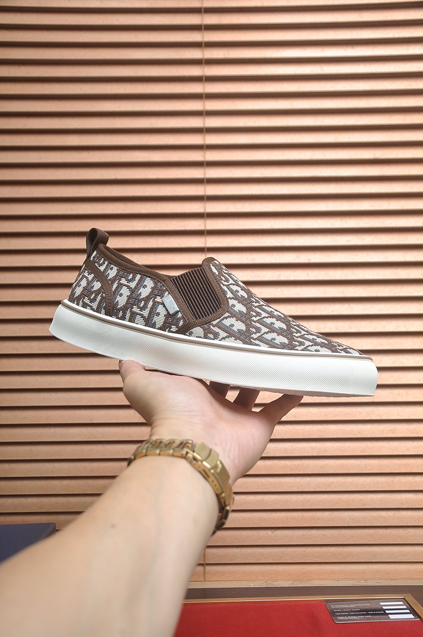 Dior Patterned Slip-On Shoes