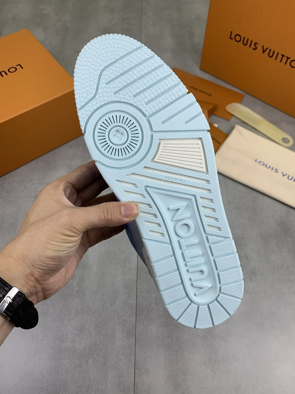 Louis Vuitton Blue Low-Top Sneakers