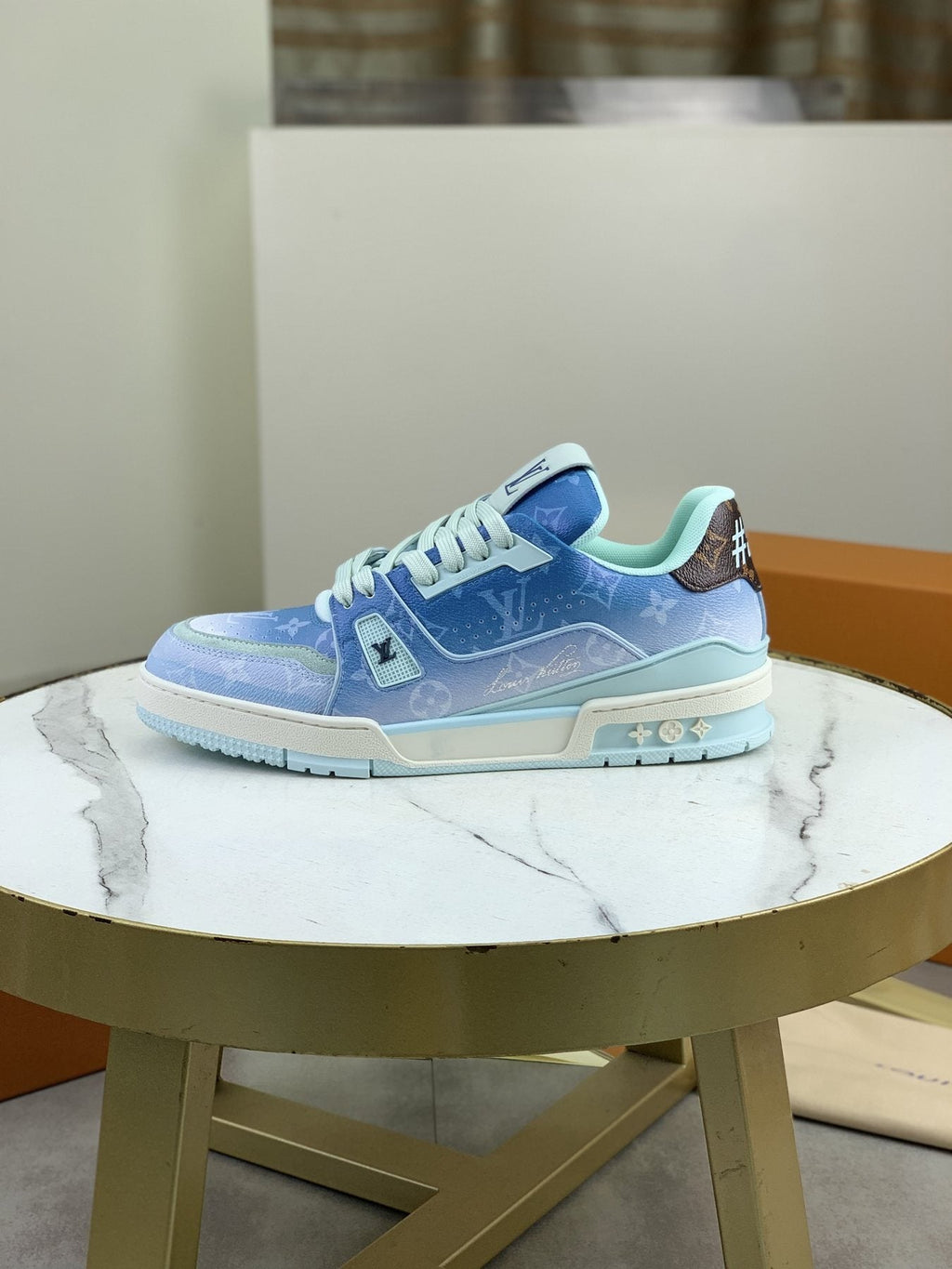 Louis Vuitton Blue Low-Top Sneakers