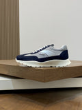 Prada Men's Geometric Panel Sneakers - Contrast Stitching