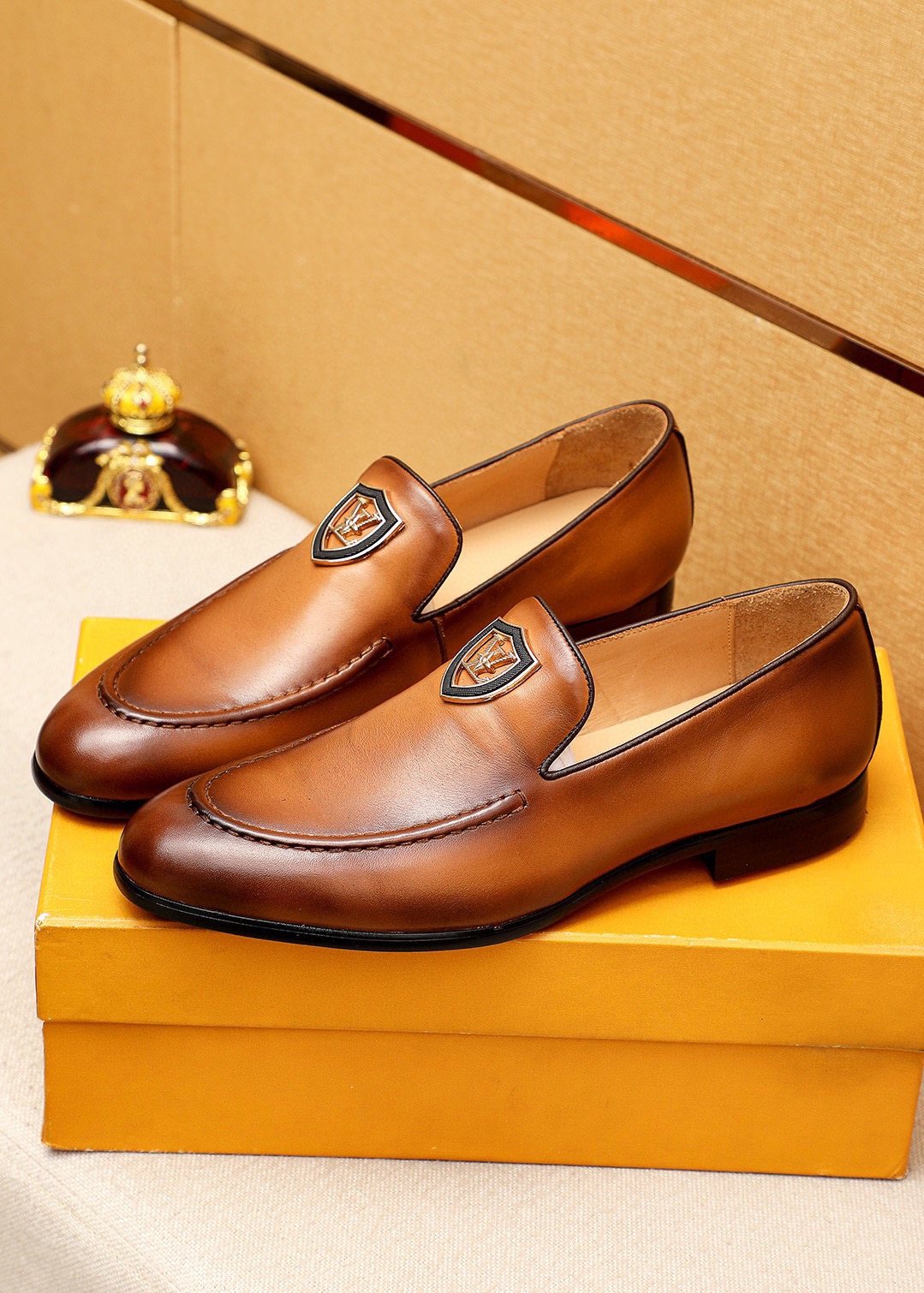 Louis Vuitton Shield-Detail Slip-On Shoes