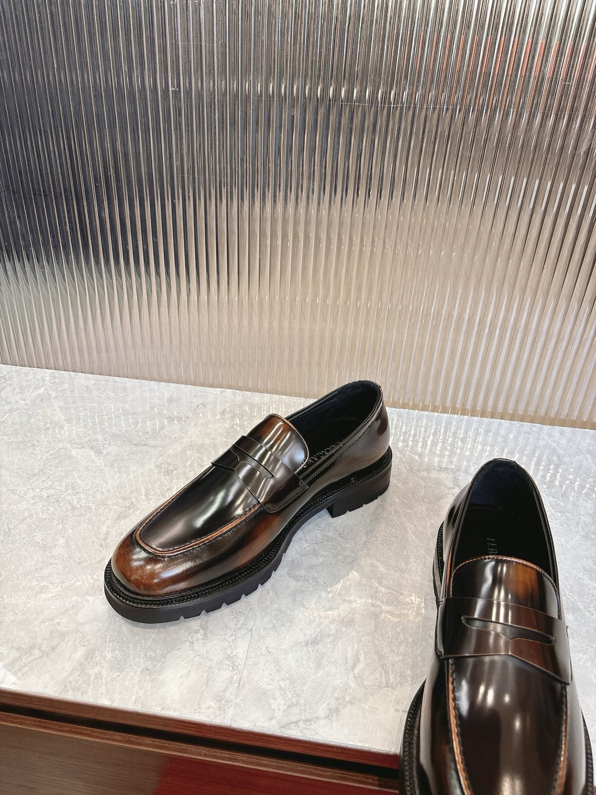 Ferragamo Black Leather Loafers