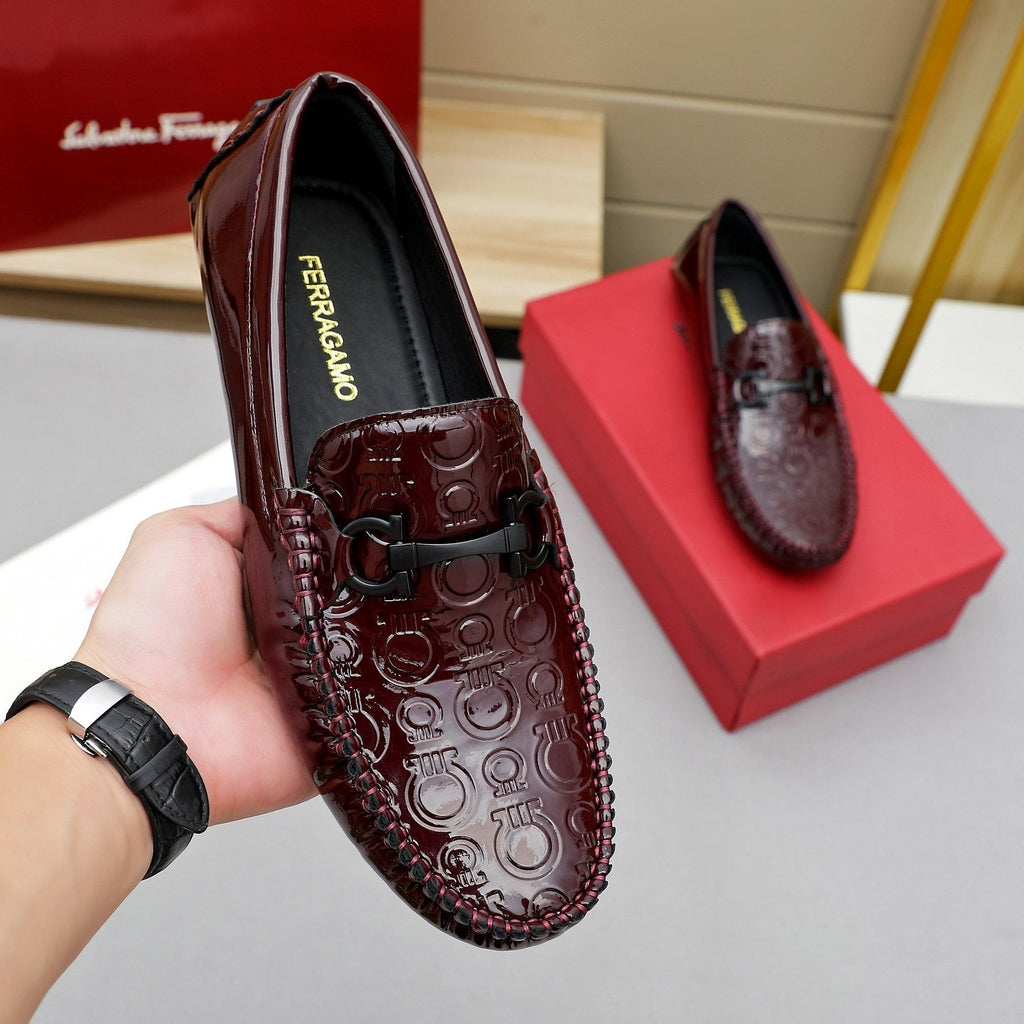 Ferragamo Metal-Bit Moc-Toe Loafers