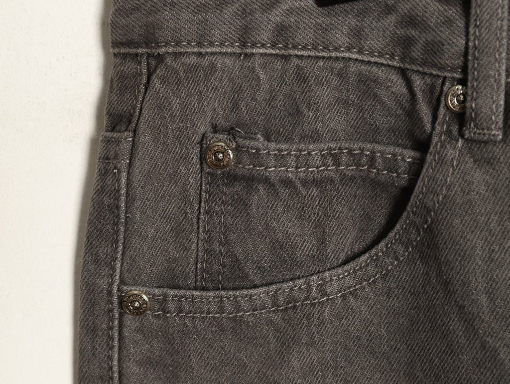 Chrome Hearts Cross-Motif Jeans with Back Lettering - Gray/Blue