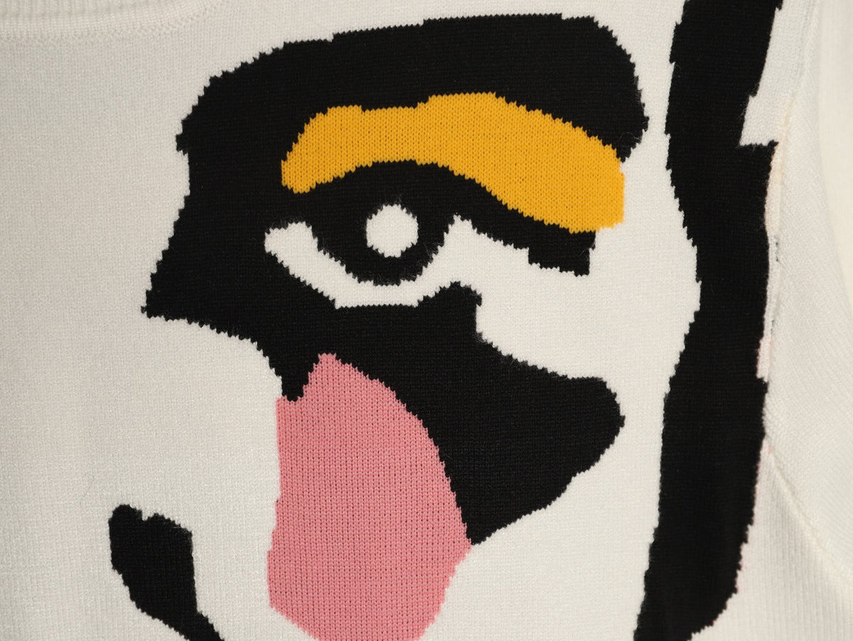 Louis Vuitton Portrait-Graphic Crewneck Sweater - Cream